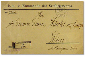 [1917 Pola to Vienna cover]