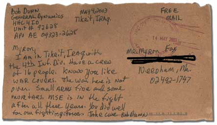 2003 US APO cover from Tikrit, Iraq