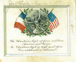 Medallion and French and American Flags