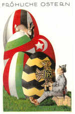 Austrian Soldier with country flag eggs