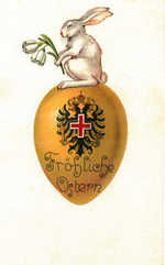 Rabbit on Austrian logo egg