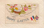 Easter british and french flag with flap