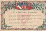 YMCA 1917, Christmas Greetings Poem Card