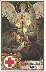 Weinachten 1917, German Soldiers, Christmas Tree, and Angel