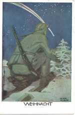 Soldier on  Skis with Tree