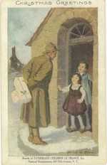 Soldier with Gifts for French Children