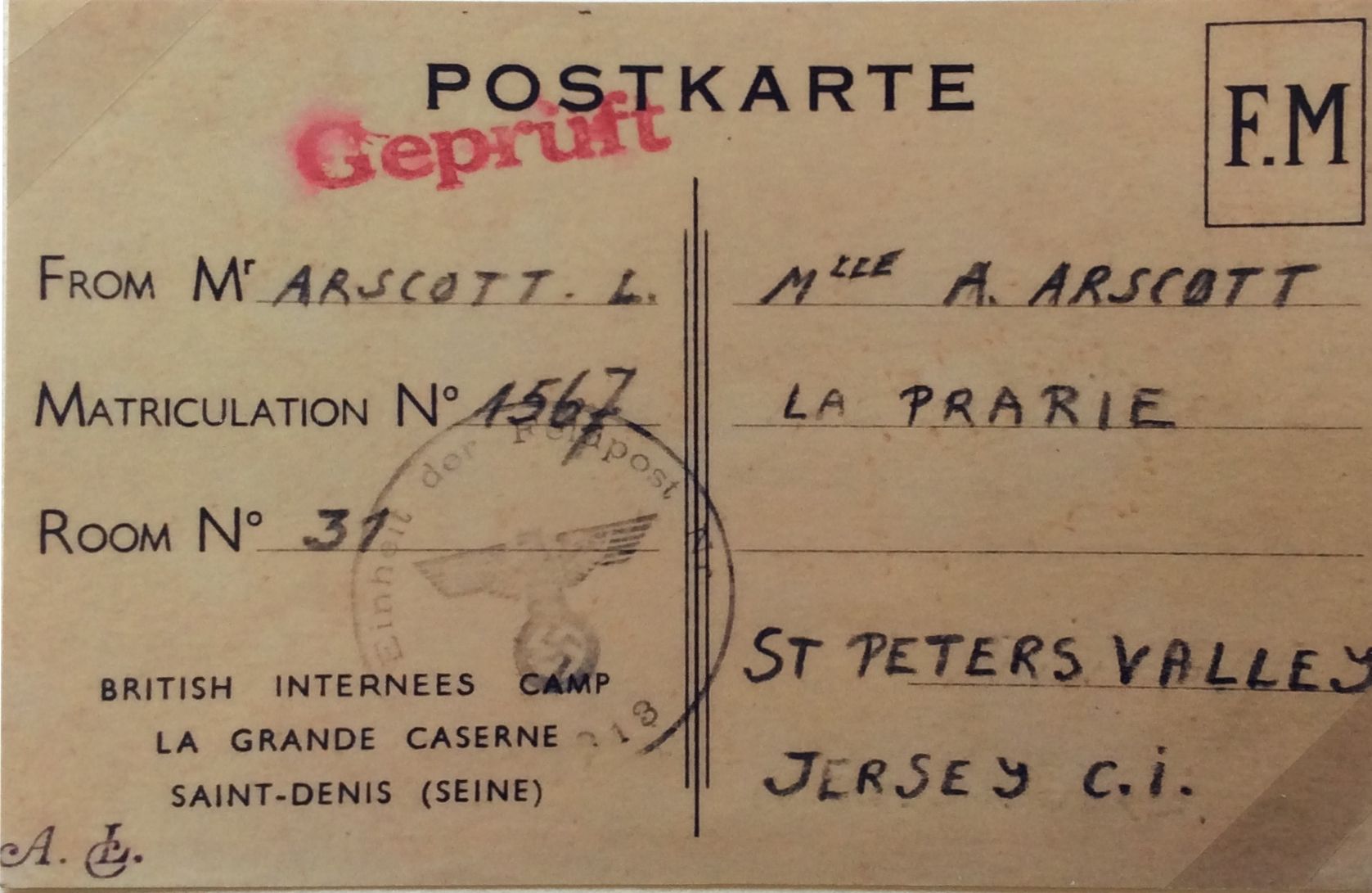 
1940;Germany;Front Stalag 122, France; Silburn ; WW II-Era Christmas POW Card