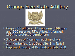 Orange Free State Artillery