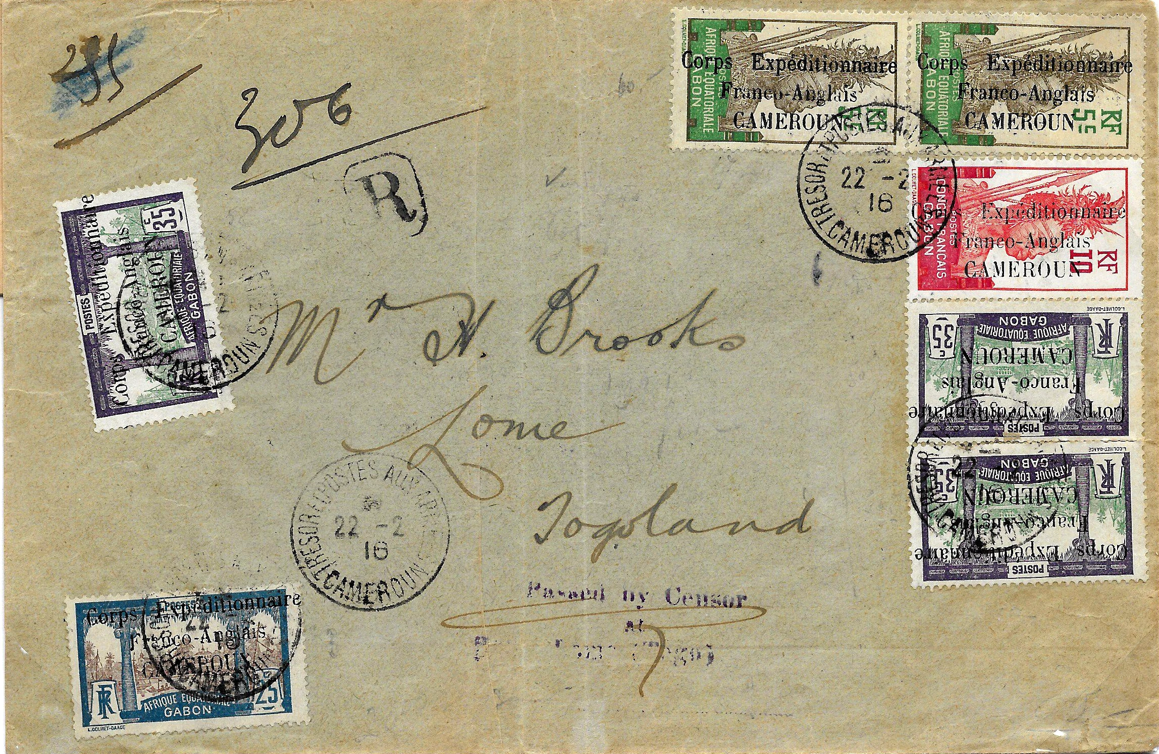cover with stamps and cancel