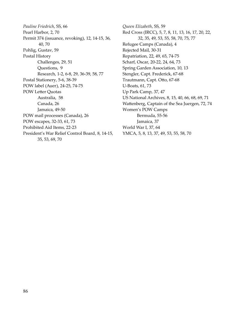Monograph #1 Index, Page 2
