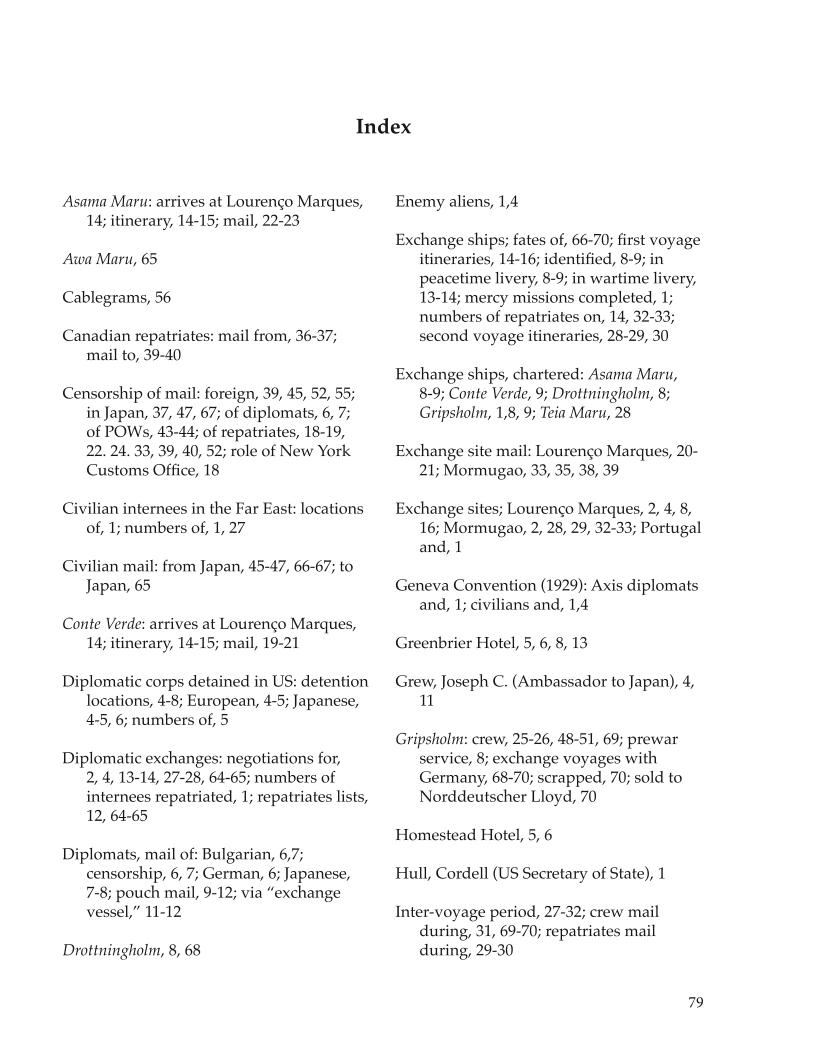 Monograph #2 Index, Page 1