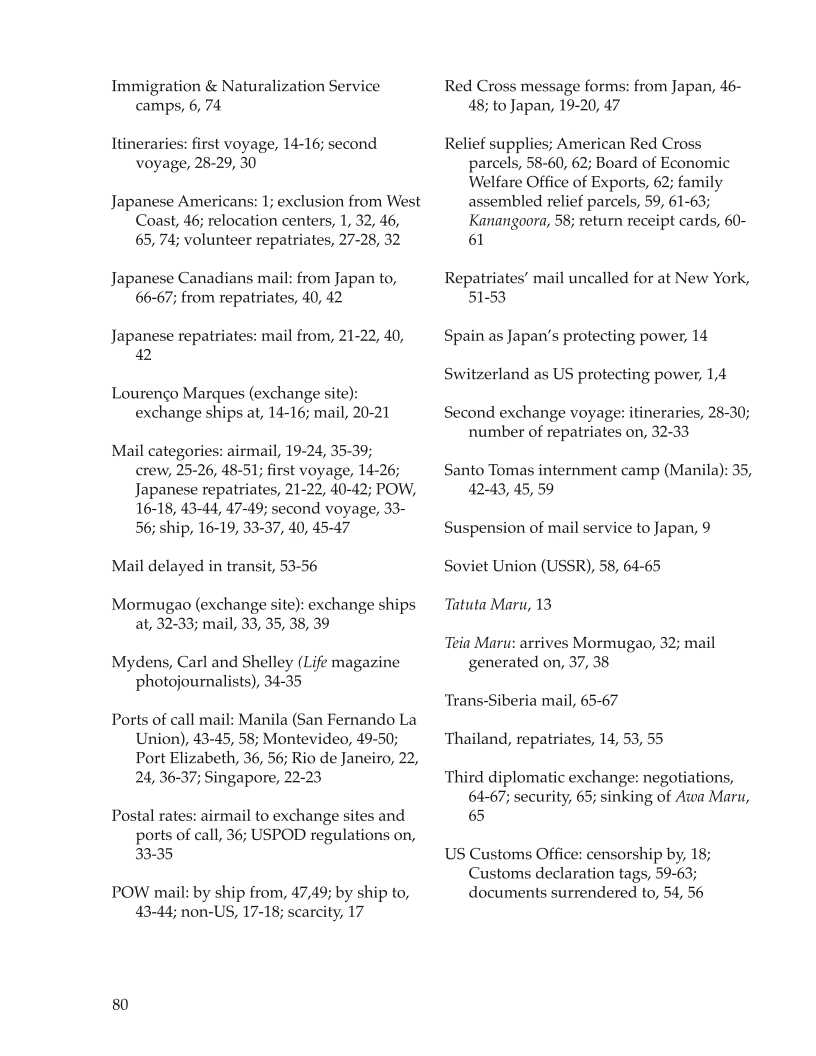 Monograph #2 Index, Page 2