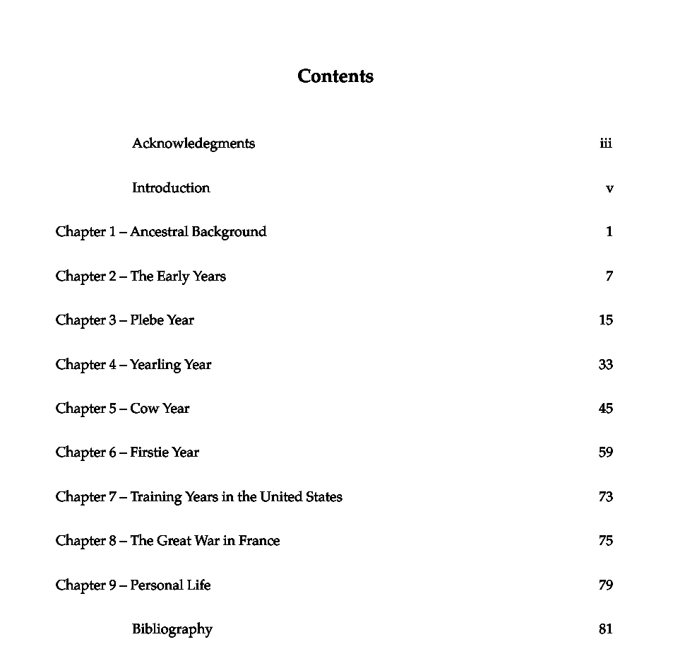 Monograph #3 Table of Contents