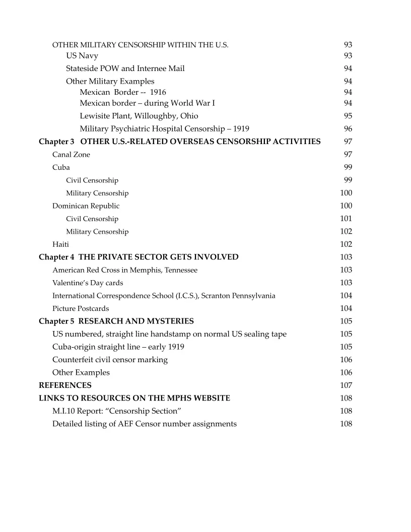 Monograph #4 Table of Contents, Page 3