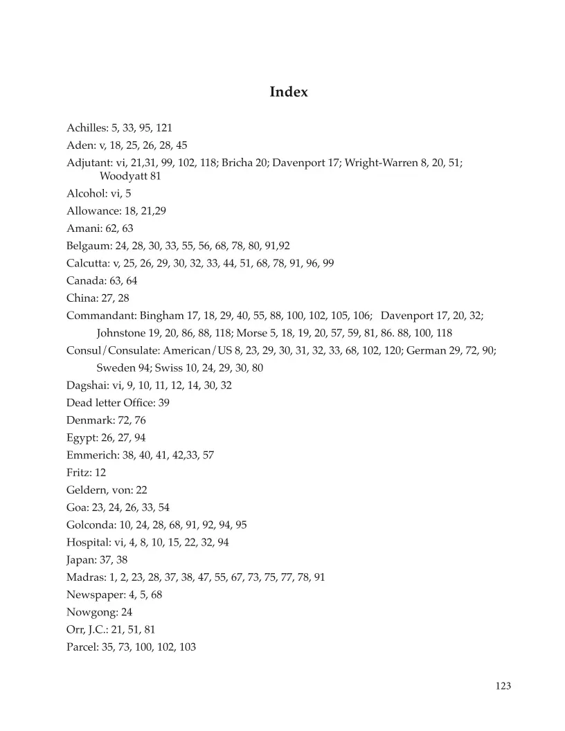Monograph #5 Index, Page 1