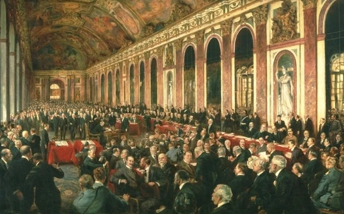 painting of meeting at versailles